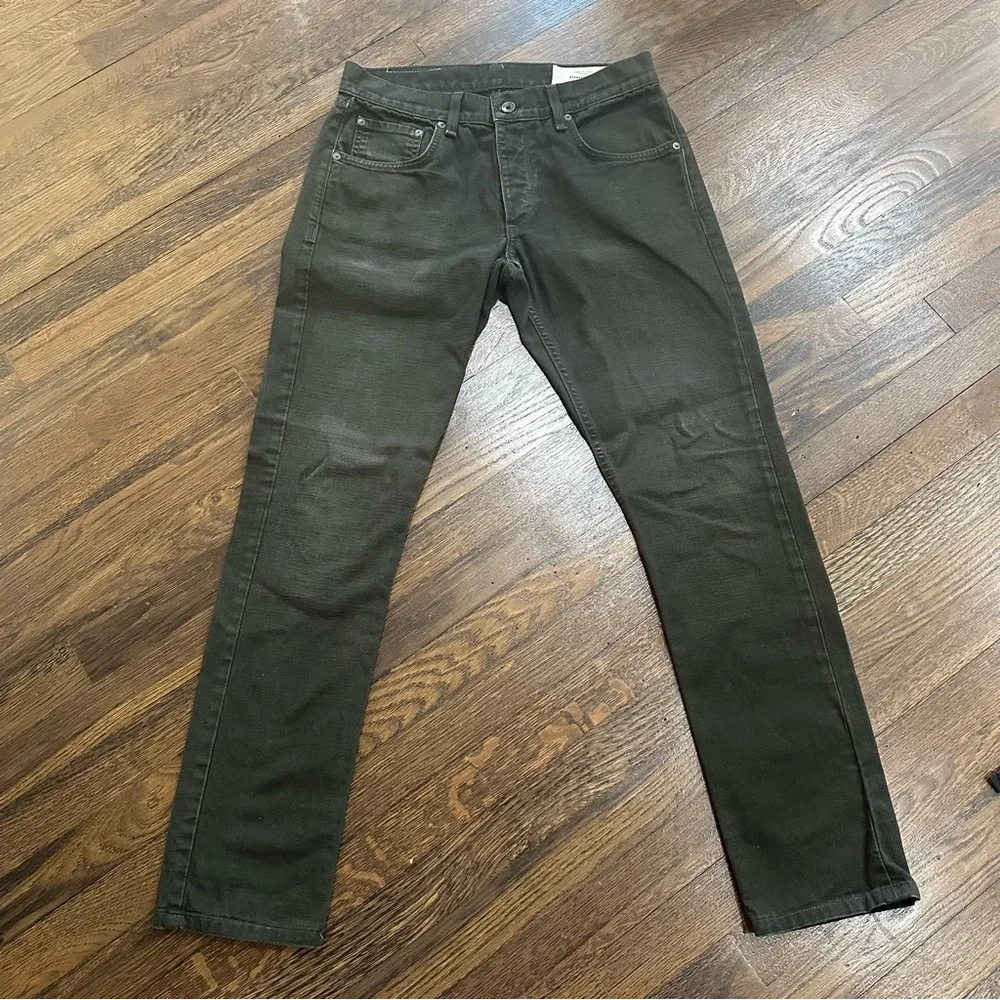 rag & bone Men's Dark Green olive Slim Jeans - Picture 1 of 11
